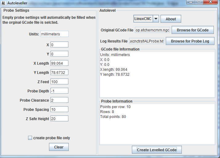 Autoleveller 0.8 GUI CNC PCB Software